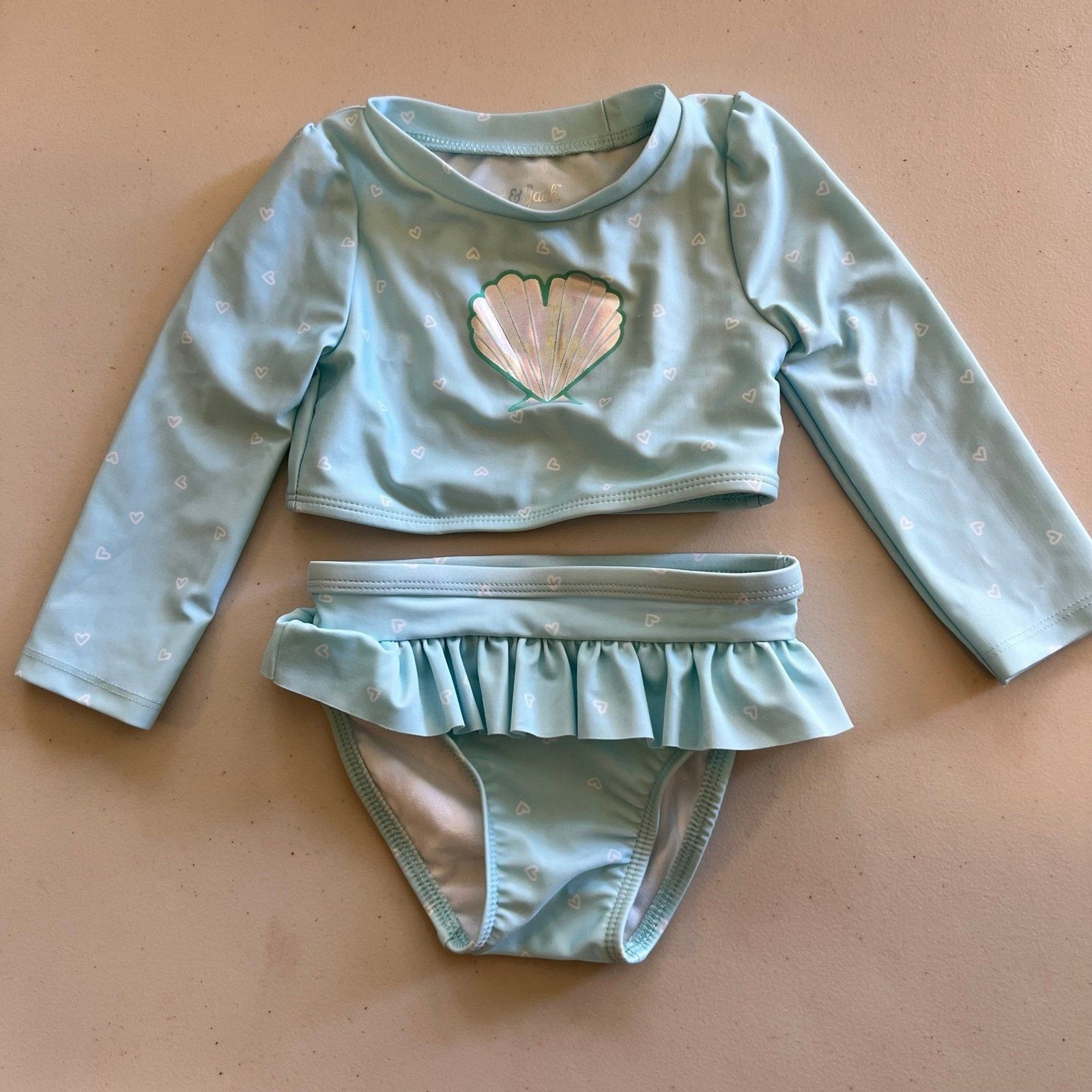 Cat & Jack 2 Piece Long Sleeve Swimsuit