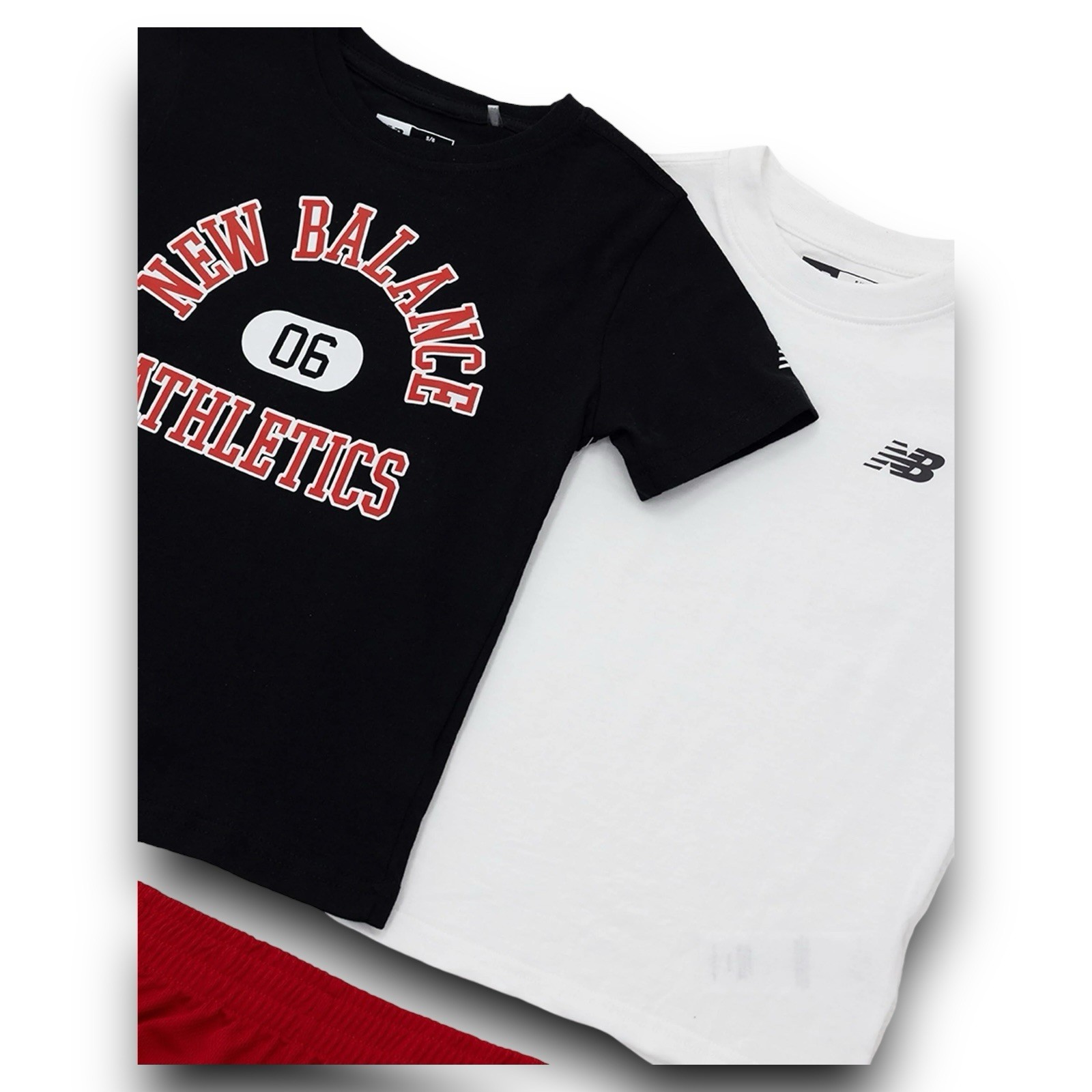 New Balance – Varsity 3-Pcs Shorts Set – Toddler Boys Size 3T – Black Red White