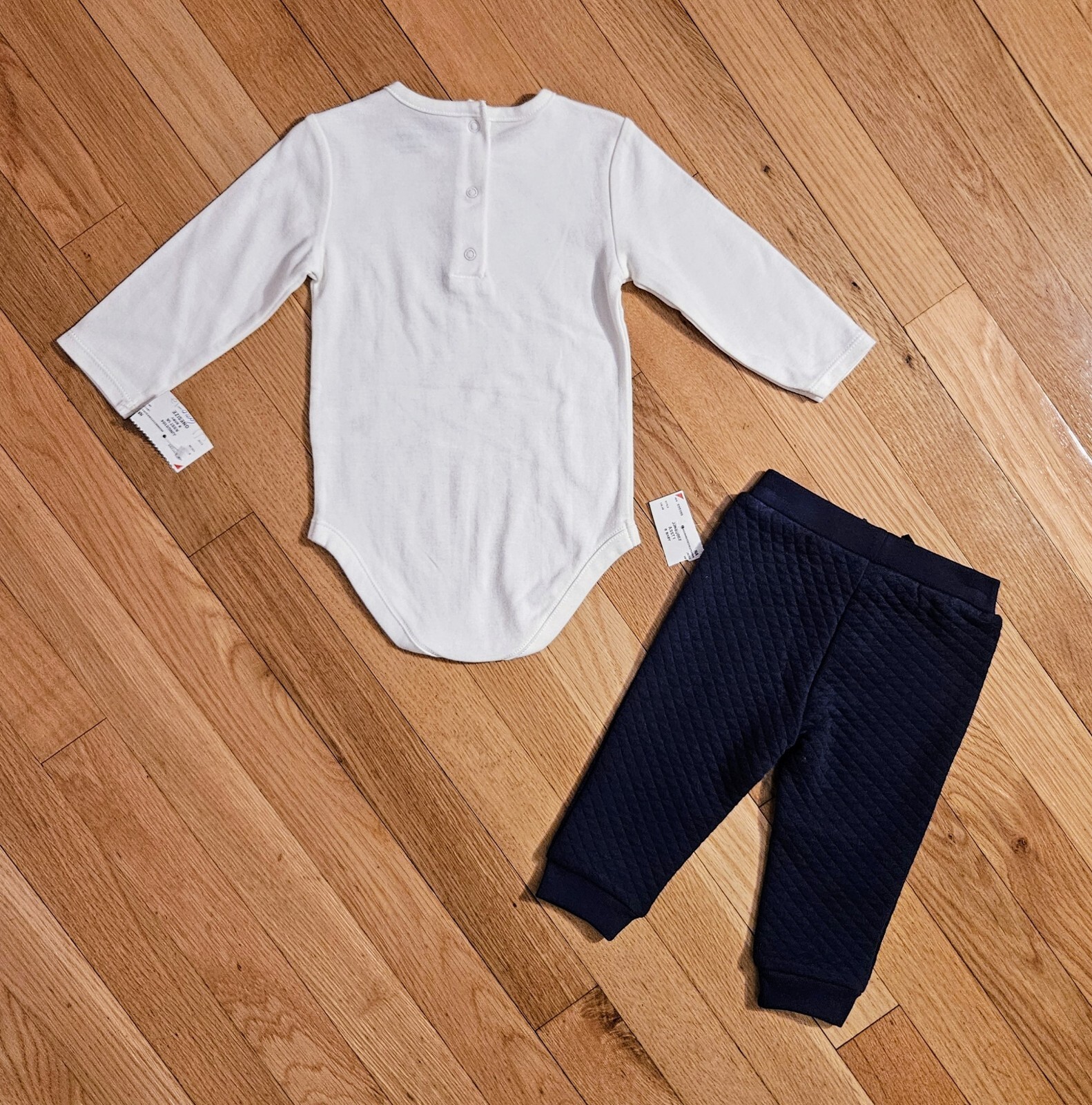 NEW Janie & Jack Baby Boy Long-sleeve Cotton Bodysuit & Pant Set, Blue (6/12m)