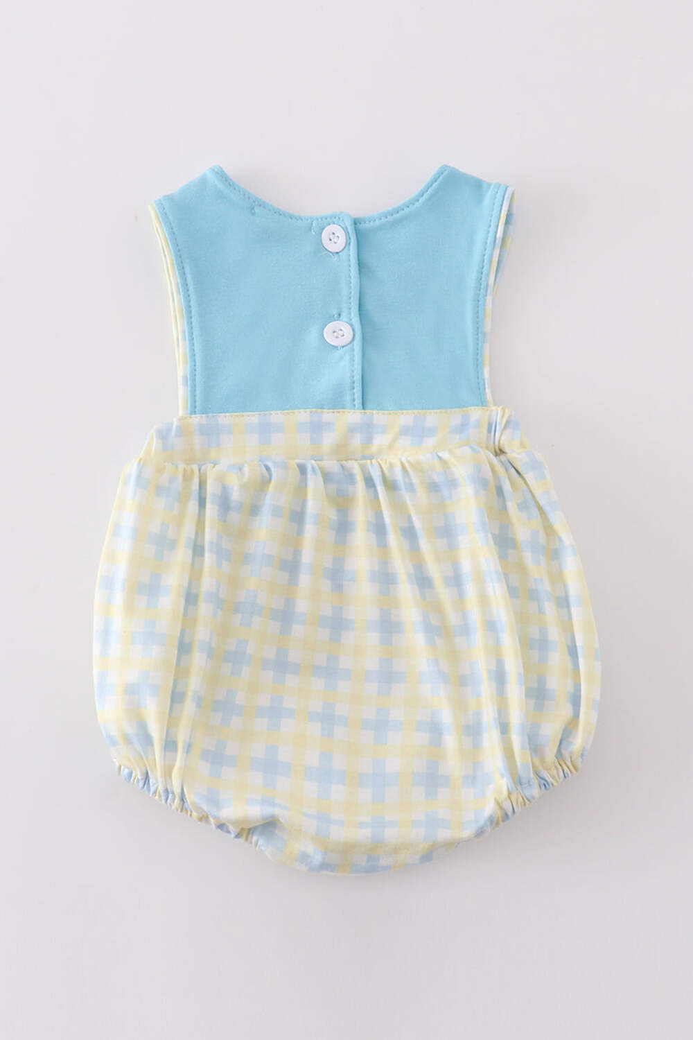 Boy’s Boutique Blue And Yellow Easter He Is Risen Applique Checkered Embroidered