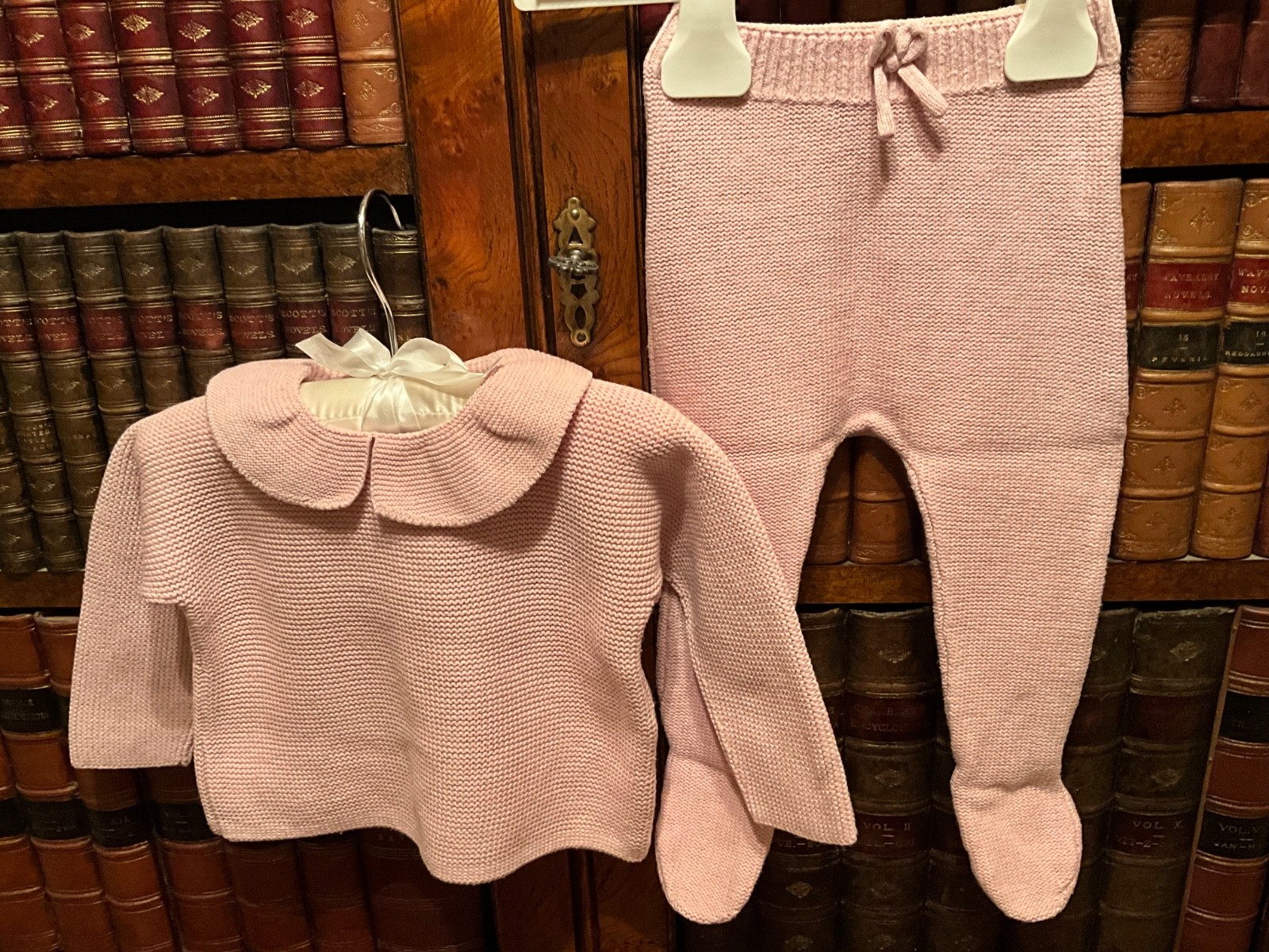 Zara Pink 2 Piece Cotton Knit Leggings & Jumper Set – 3-6 Months – New