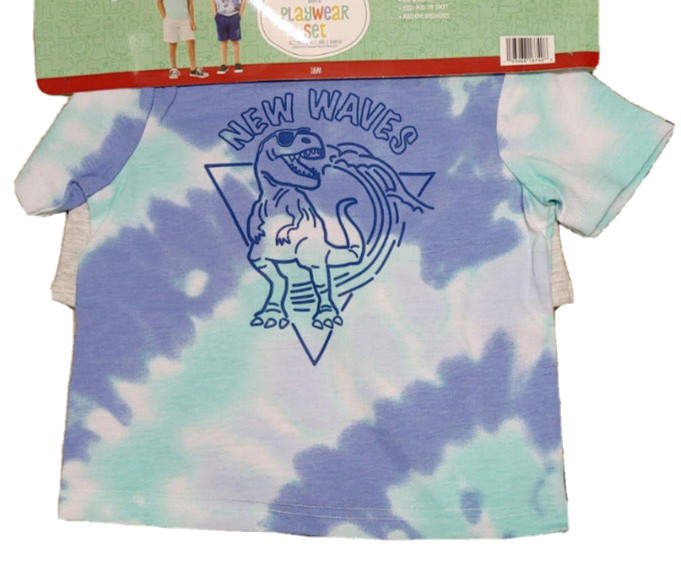 NEW Member’s Mark 2-Piece Boys Playwear T-Rex Set 18M
