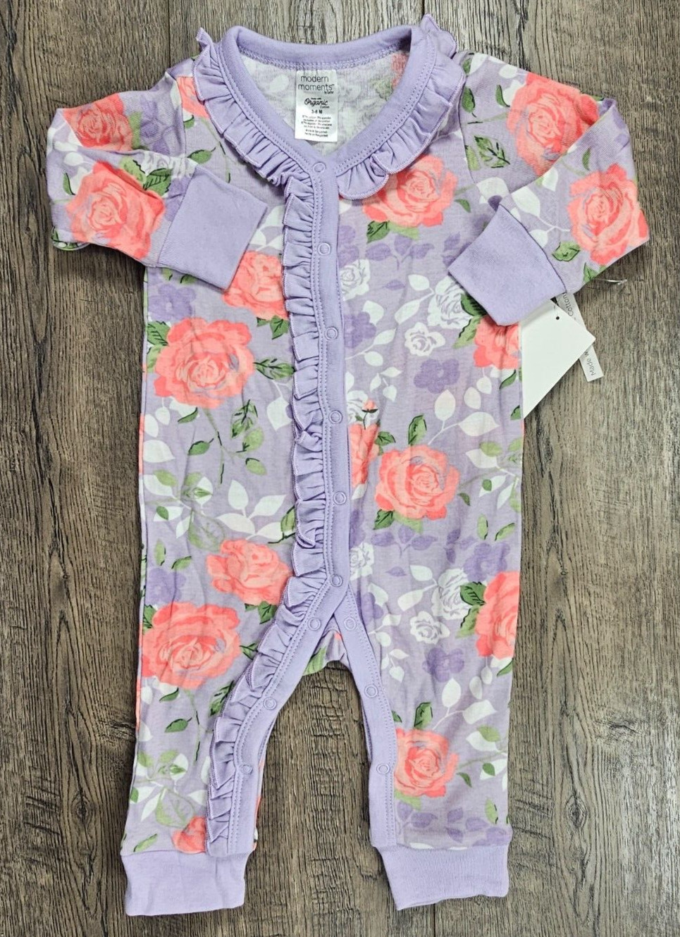 Baby Girl Clothes New Modern Moment Gerber Organic 3-6 Month Purple Outfit