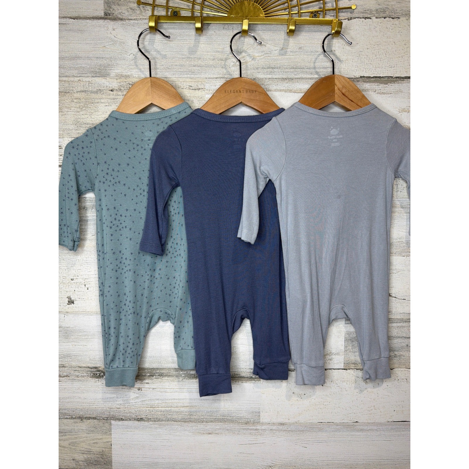 Cloud Island Baby Gap Boys 0/3m – 6/12m Blue Gray Sleeper Overall Romper Bundle