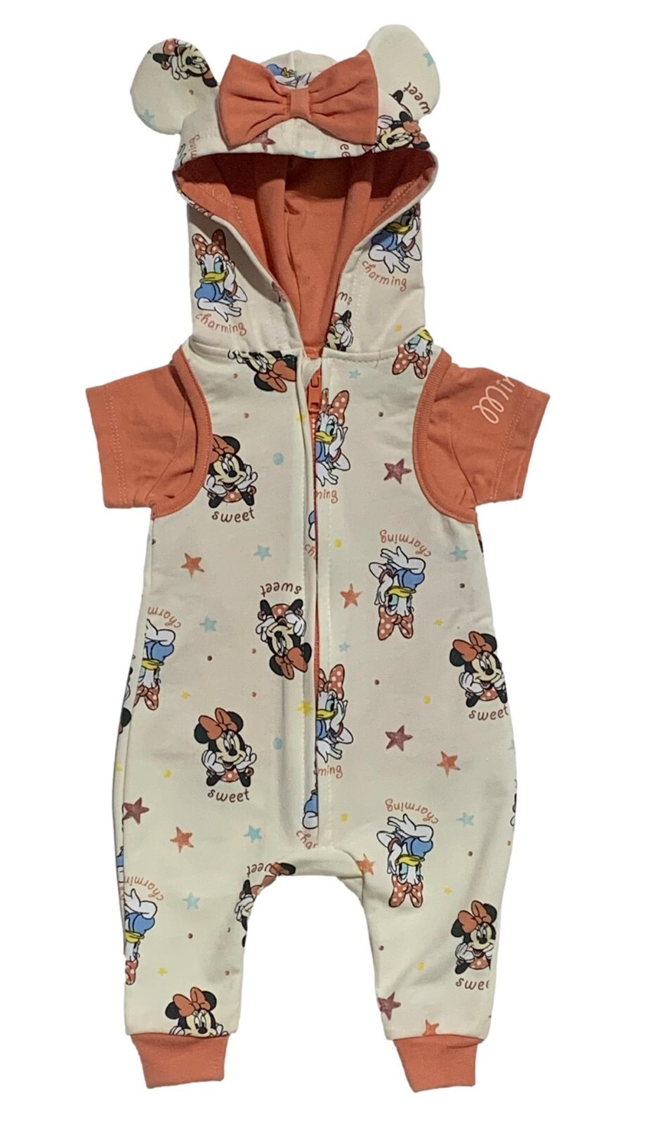 Disney ☆ Minnie Mouse and Daisy Hooded Coverall Set ☆ Sizes 0-24 Months