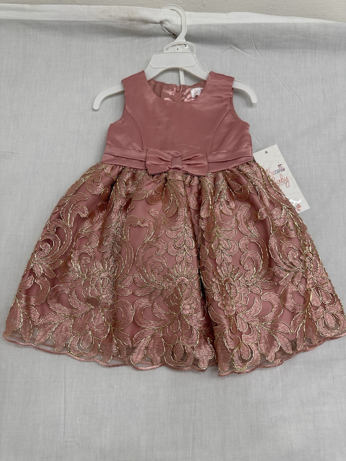 Biscotti Collezioni Girls Pink / Floral Dress Set 2pc Bag 18m