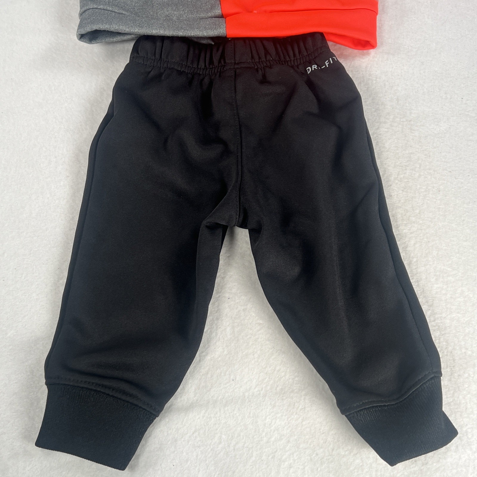 Nike: Hoodie/Long Sleeve Shirt & Sweat Pants Outfit Black Grey Orange 12 Months