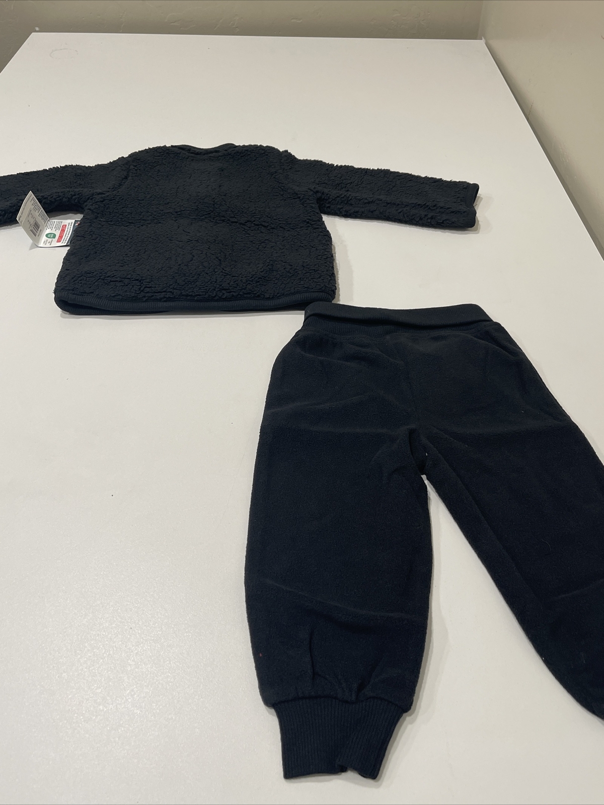 Gerber Piece Baby & Toddler Boys Moose Sherpa Jacket Jogger Set Black Size 18M