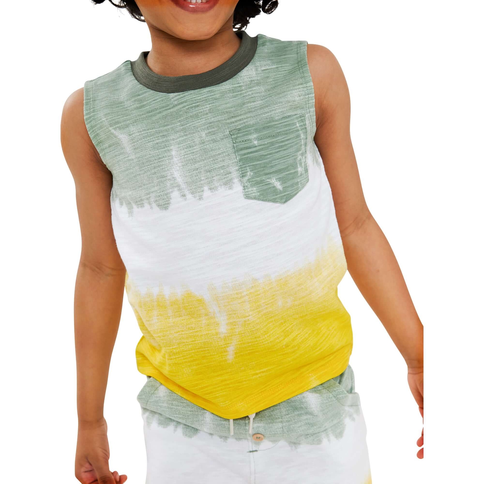 Wonder Nation Baby and Toddler Boys Green Tie Dye One-Piece Suit and Bucket Hat