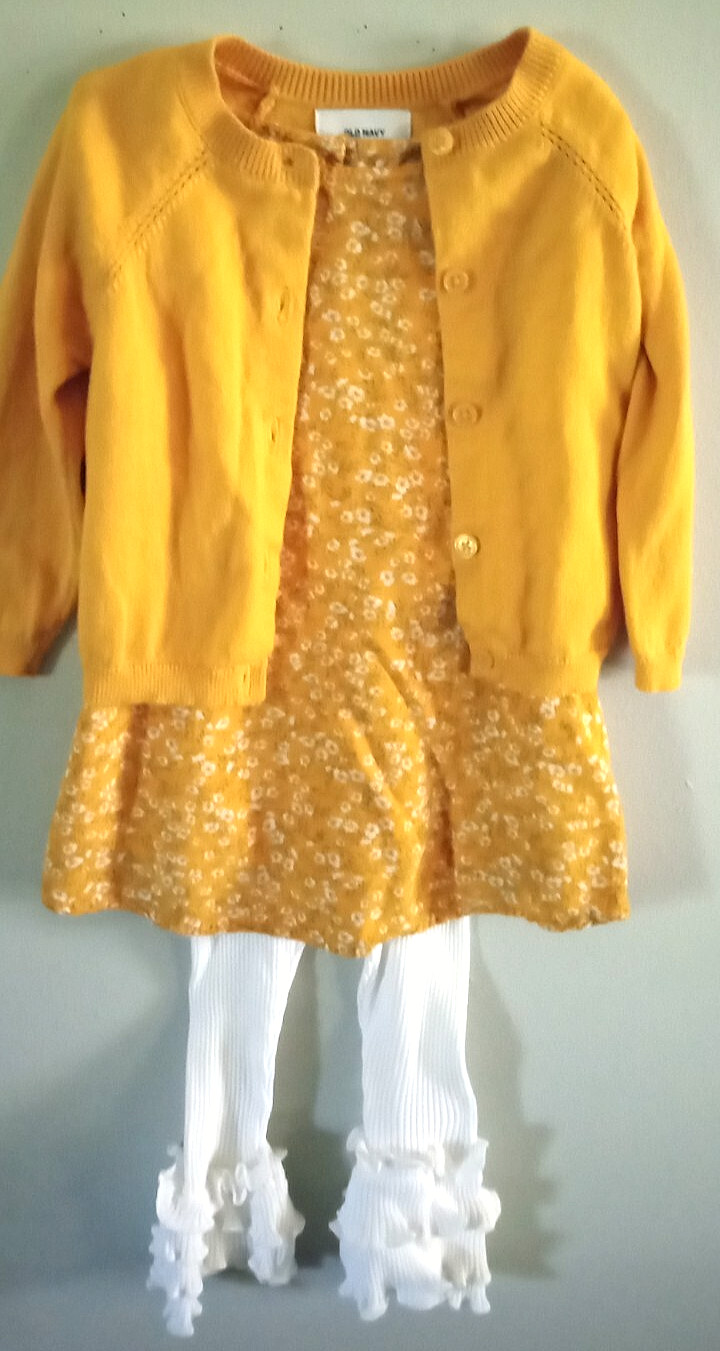 3 Piece Set Dress & Sweater by Old Navy 12-18 months Bloomer/Tights unbranded