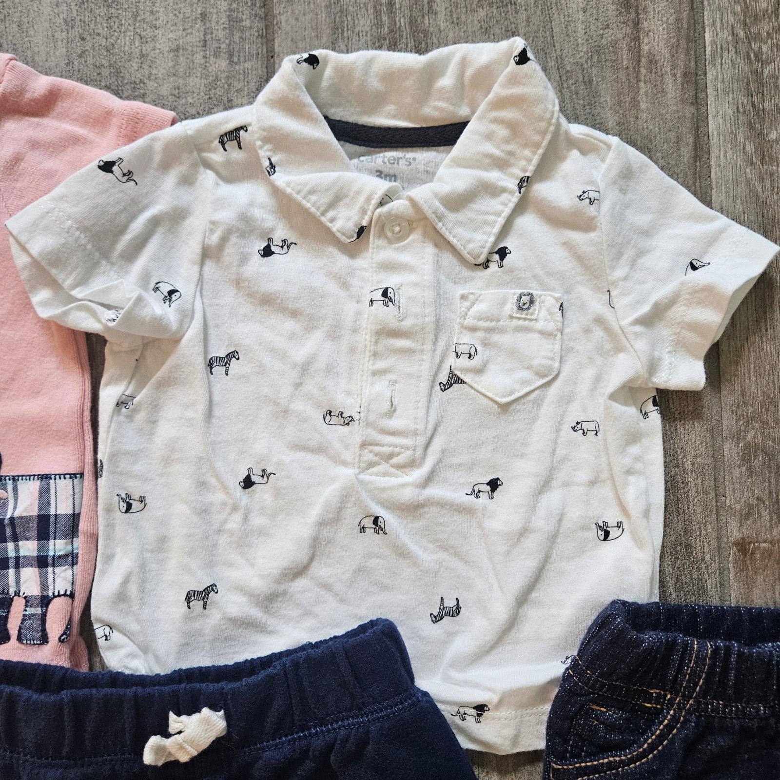 Carter’s Baby Boy Clothes Bundle Size 3 Mo 13pc Shorts Pants Tees Casual Dino