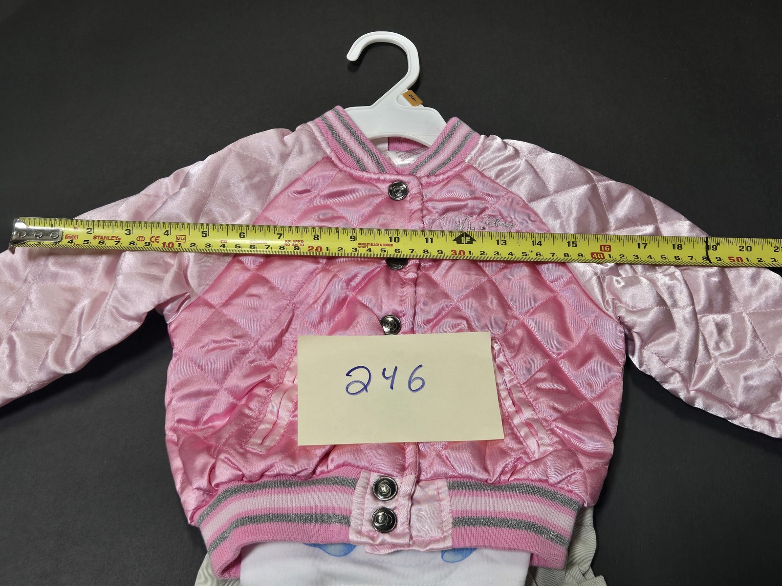 Disney Princess 3 Piece Outfit Set Girls 3T Pink Jacket Shirt Cargo Pants New