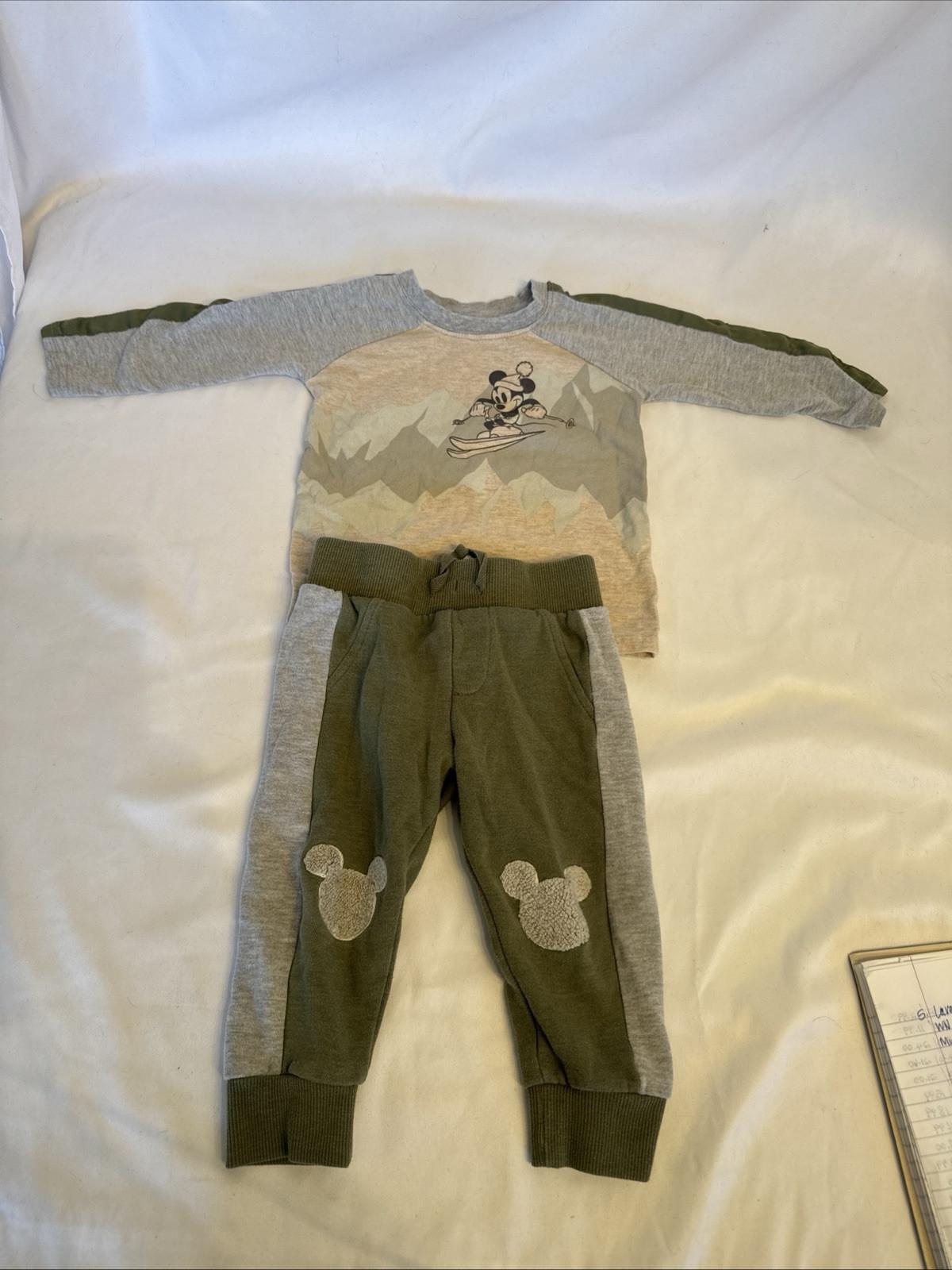 Infant Sz 18 M Mickey Mouse Shirt /pants Set Ski
