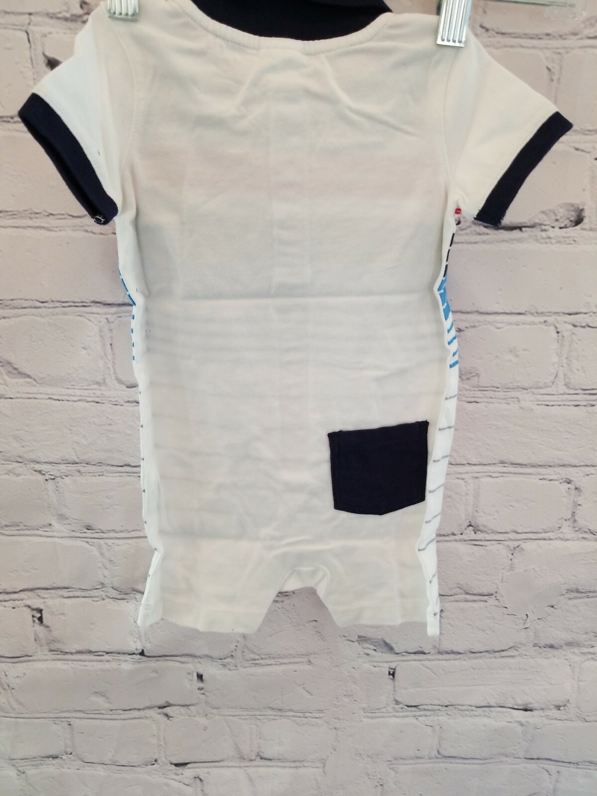 Gymboree Polo 3-button Shot sleeve One Piece striped 6-12 Month Brand NEW