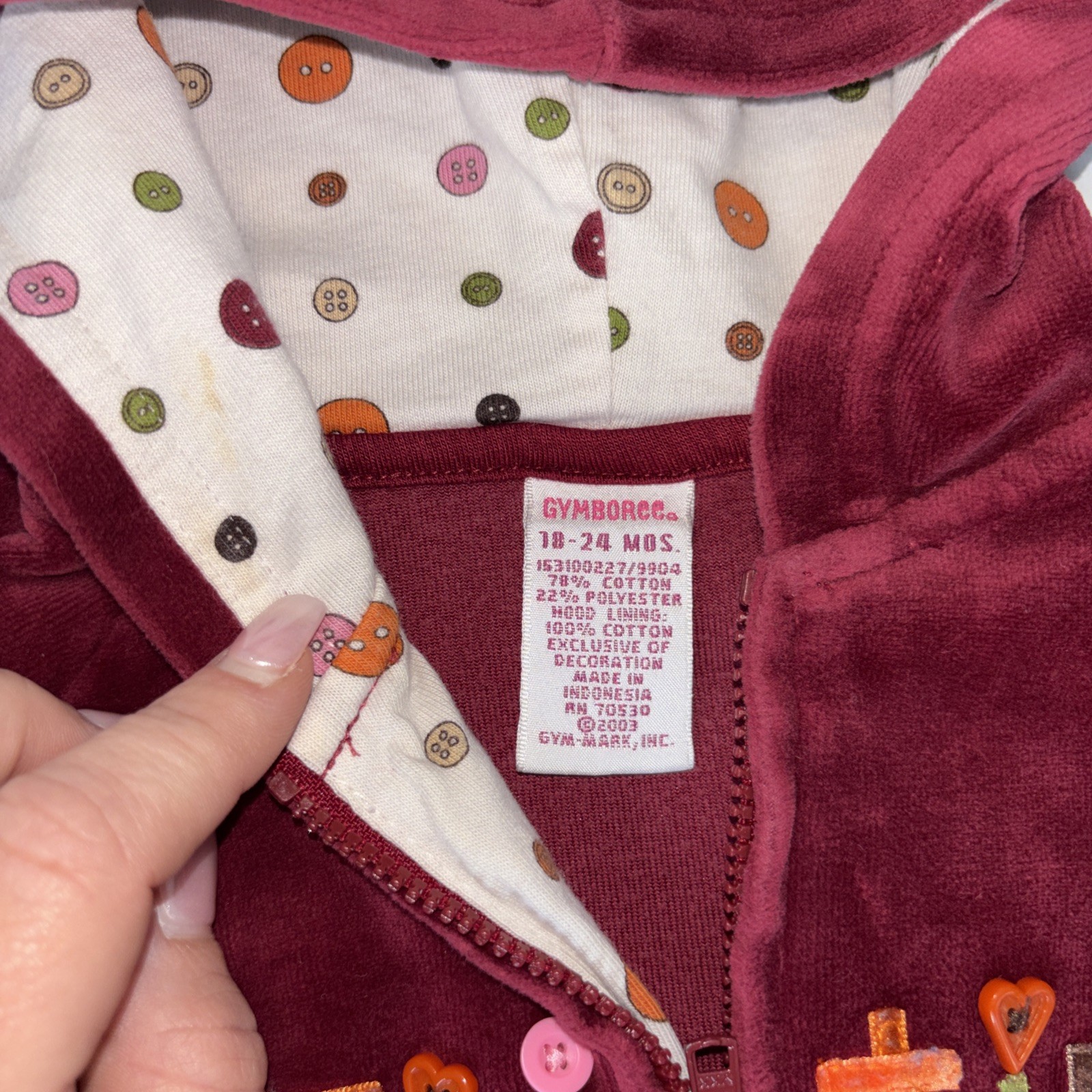 VTG Gymboree Cute As A Button Outfit, 18-24mth. EUC