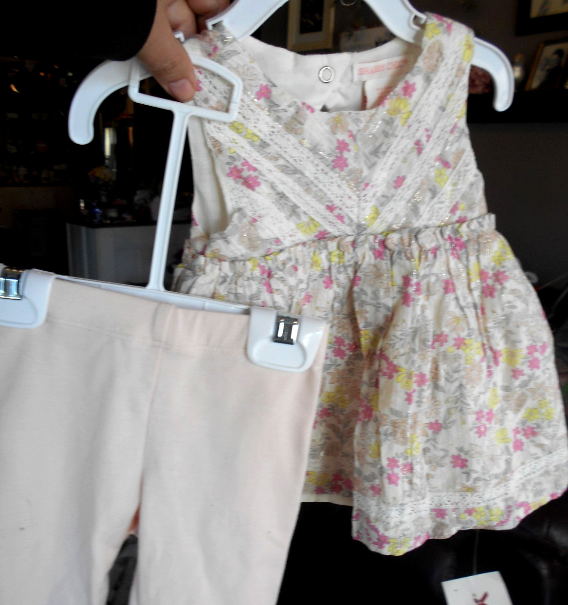 Shabby Chic Baby Girl’s Designer Outfit Set Size 9-12 Month Cottage Core Fairy