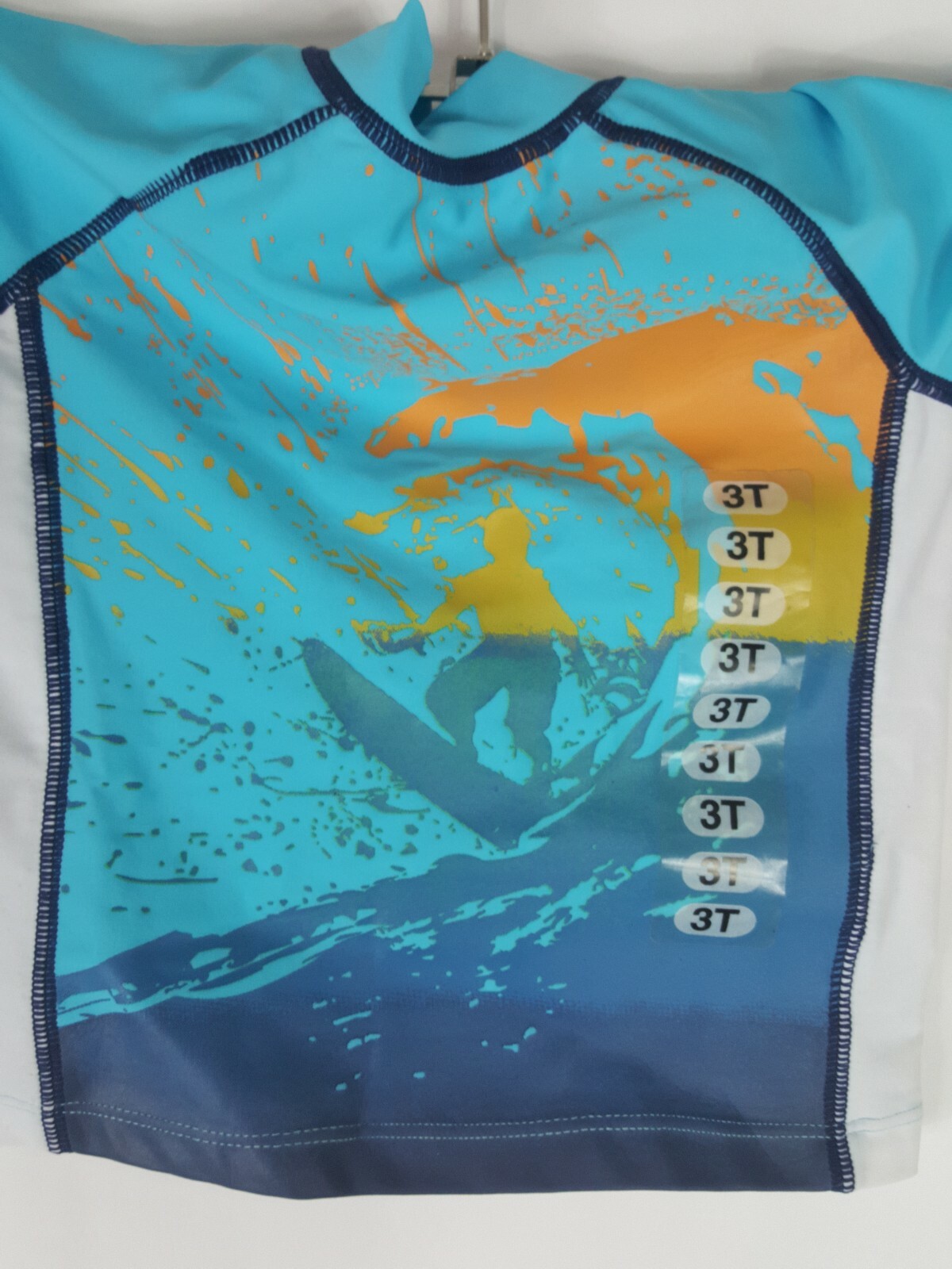 NEW Flapdoodles Toddler Swim Top Swirl Tie Dye UPF 50+ Quick Dry Shirt Size 3T