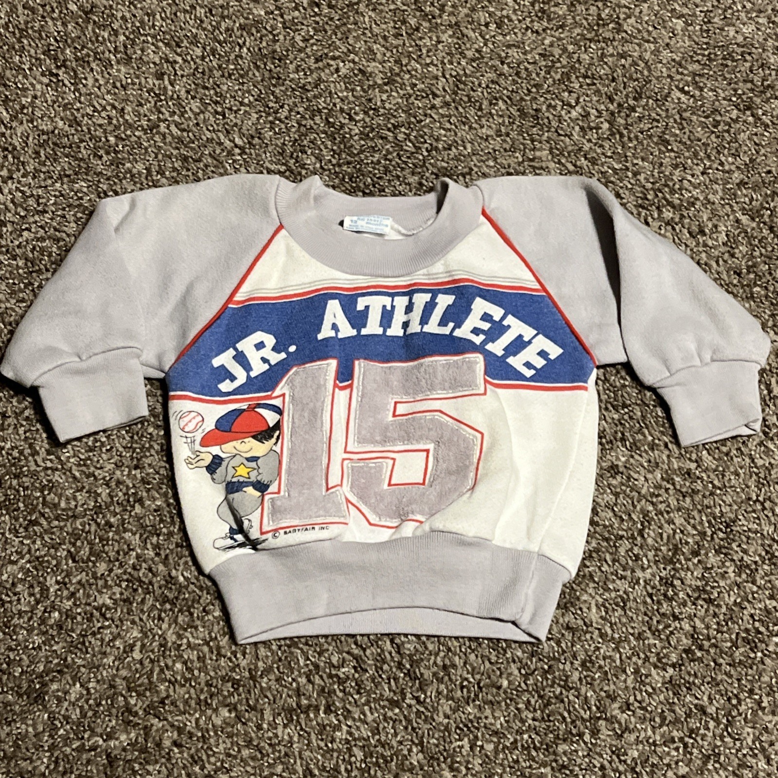 Vintage Babyfair 12 Months Baseball Track Suit Set Sweatsuit
