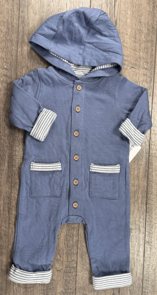 Baby Boy Clothes New Carter’s 3 Month Blue Cuffed Hooded Outfit