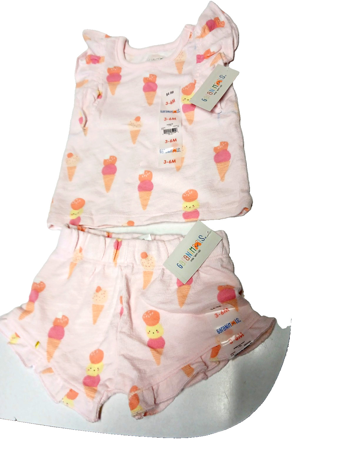 NWT Garanimals~Ice Cream Themed Short Set~SZ 0-3