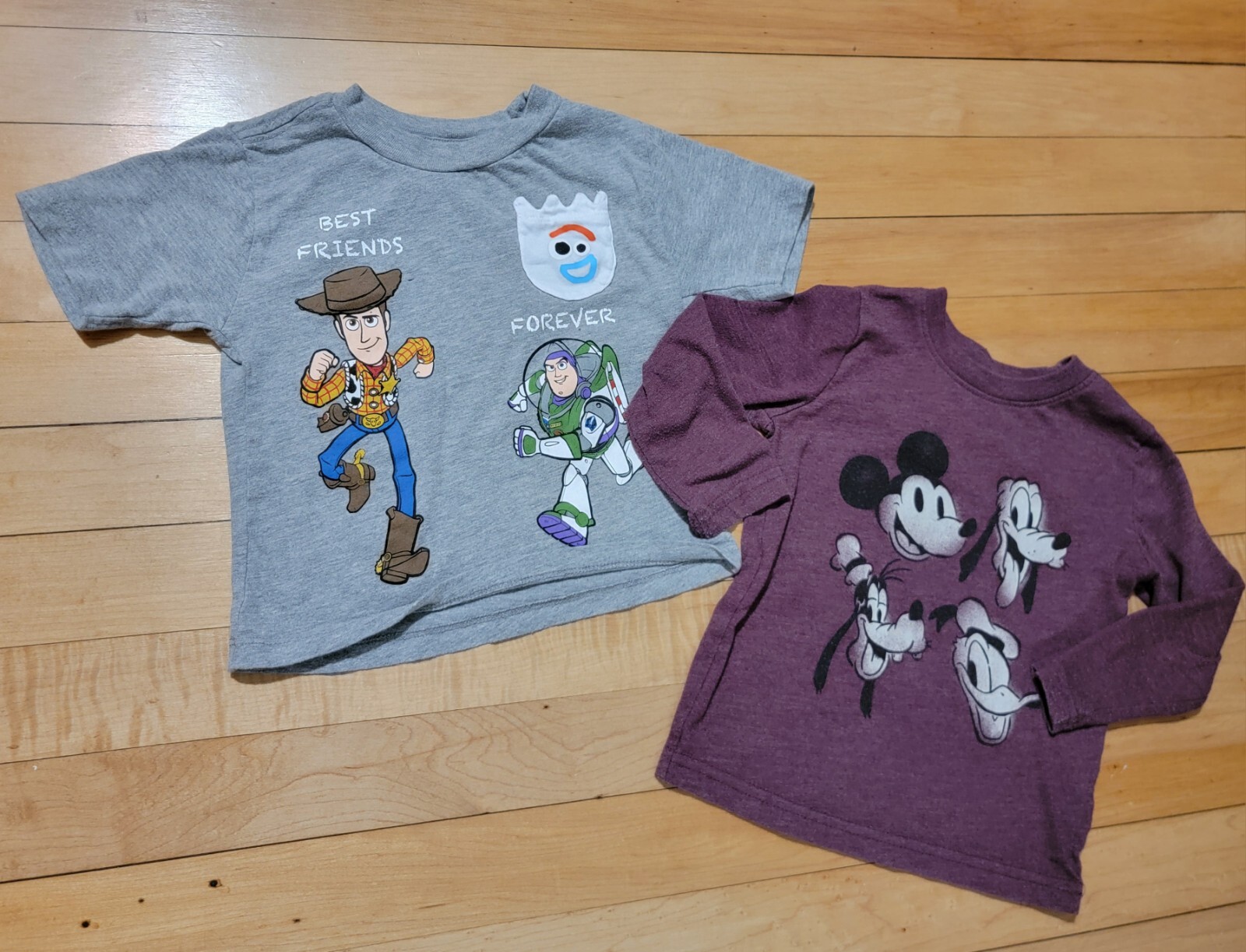 Disney & Friends w/Pixar Toy Story 4 Best Friends Forever 18M 2 Piece Shirt Lot