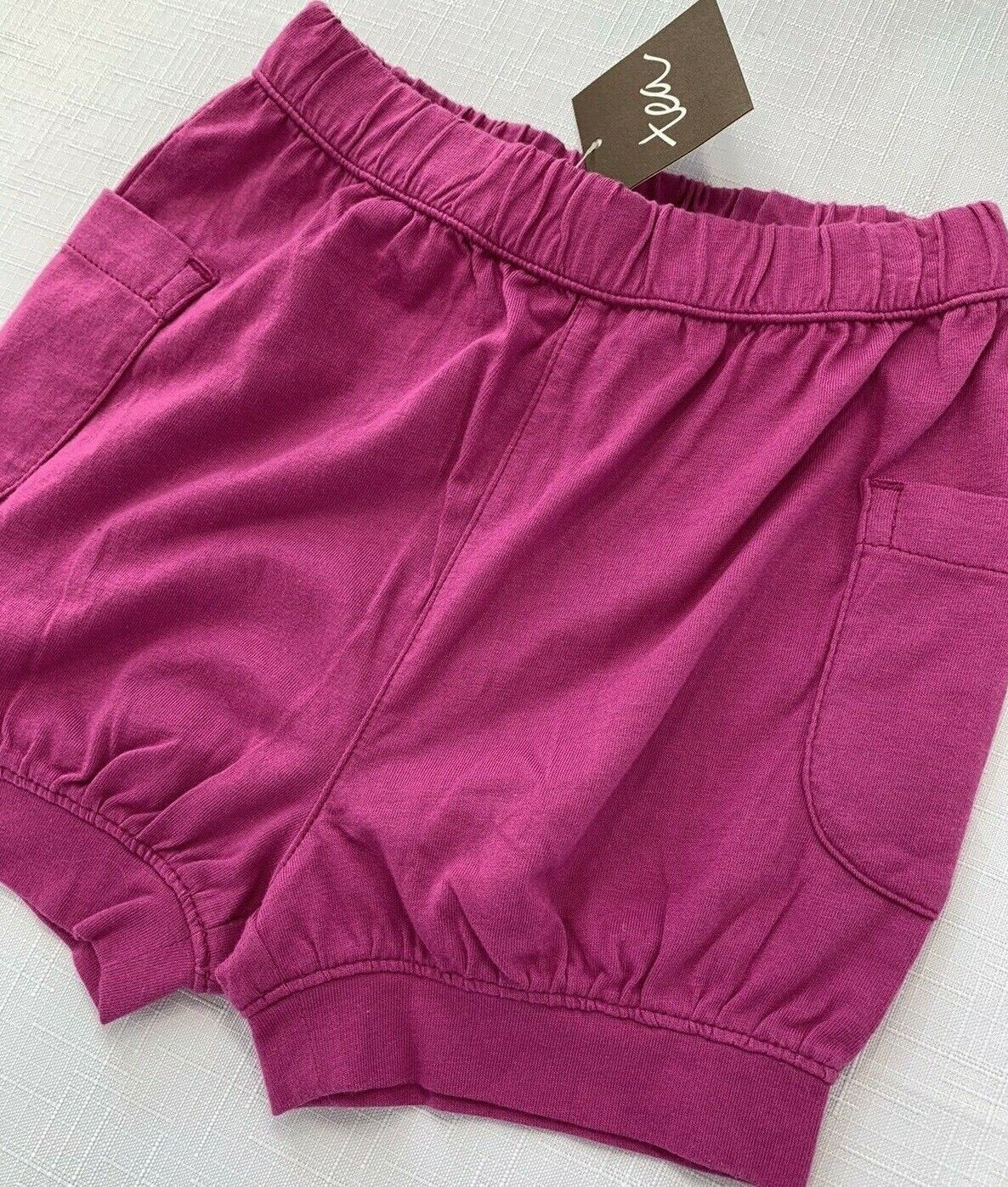 Tea Collection Baby Girls 6-9 Month NWT Bubble Shorts and EUC Yellow Floral Top