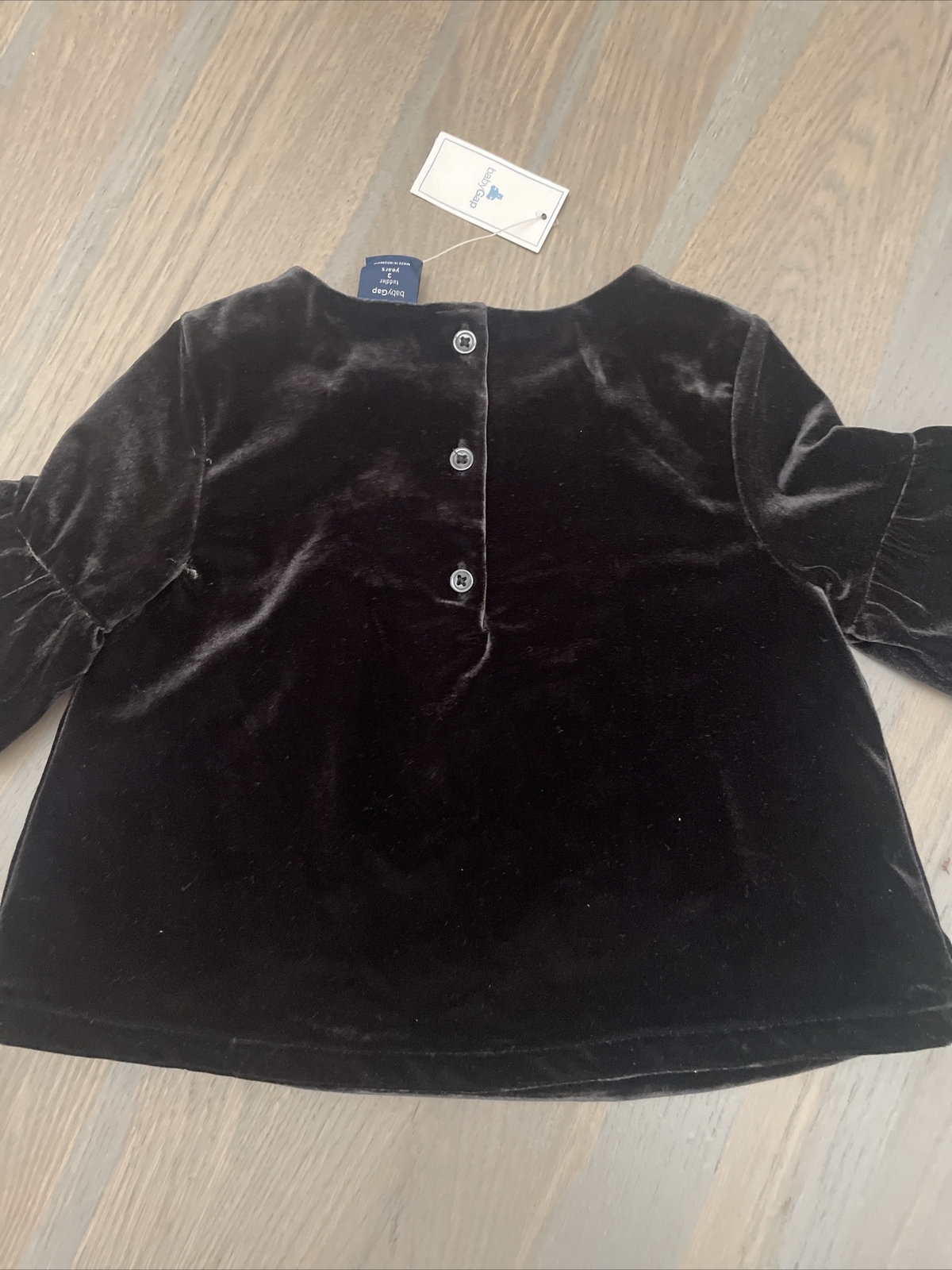 NWT Baby Gap Girl WINTER black velvet top silver star leggings 2-piece SET 3 3T