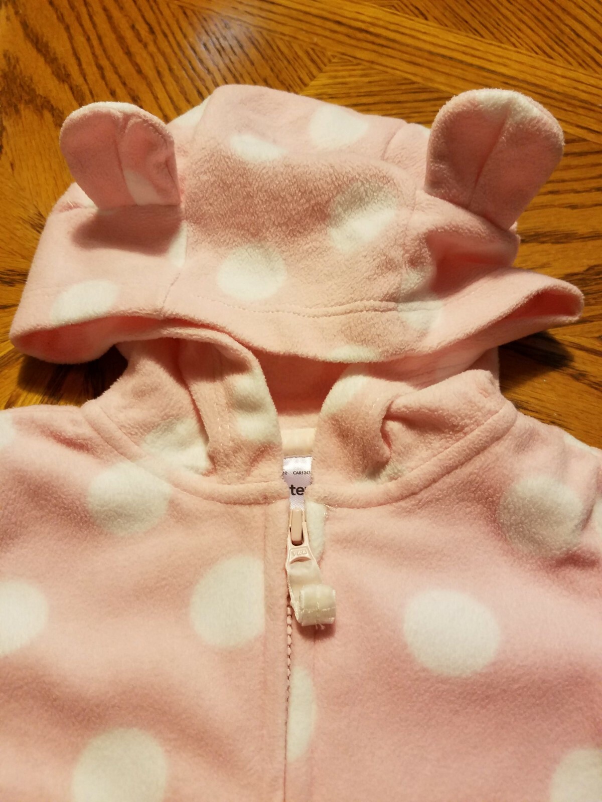 NWT CARTER’S BABY GIRL OUTFITS POLKA DOT ROMPER 12 MONTH CUTE ONE PIECE T-SHIRTS