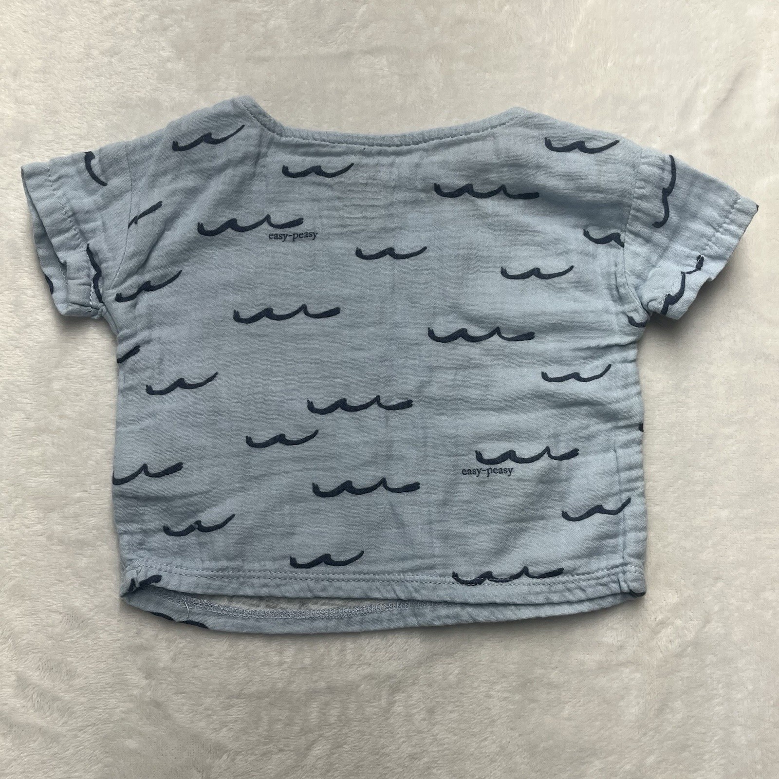 Easy Peasy Unisex Baby Outfit 0-3m Waves Coastal Beachy Summer