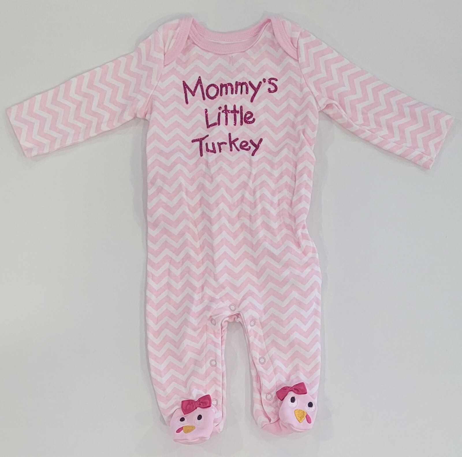 Baby Girls 1 Piece Pajamas 0-3 Months Newborn Thanksgiving Outfit