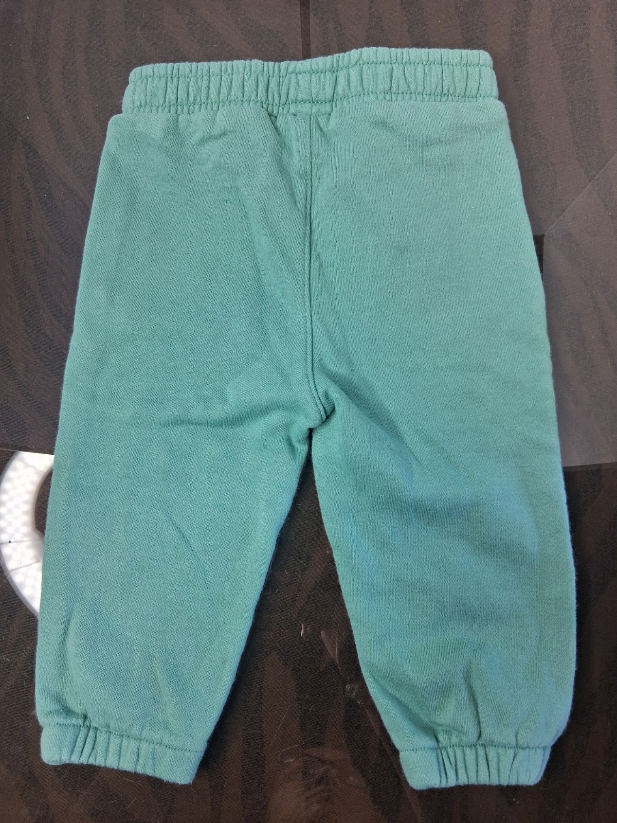 Primark Green/White Striped 2pc Sweatshirt & Pants Set 9-12M Fleece Fall/Winter