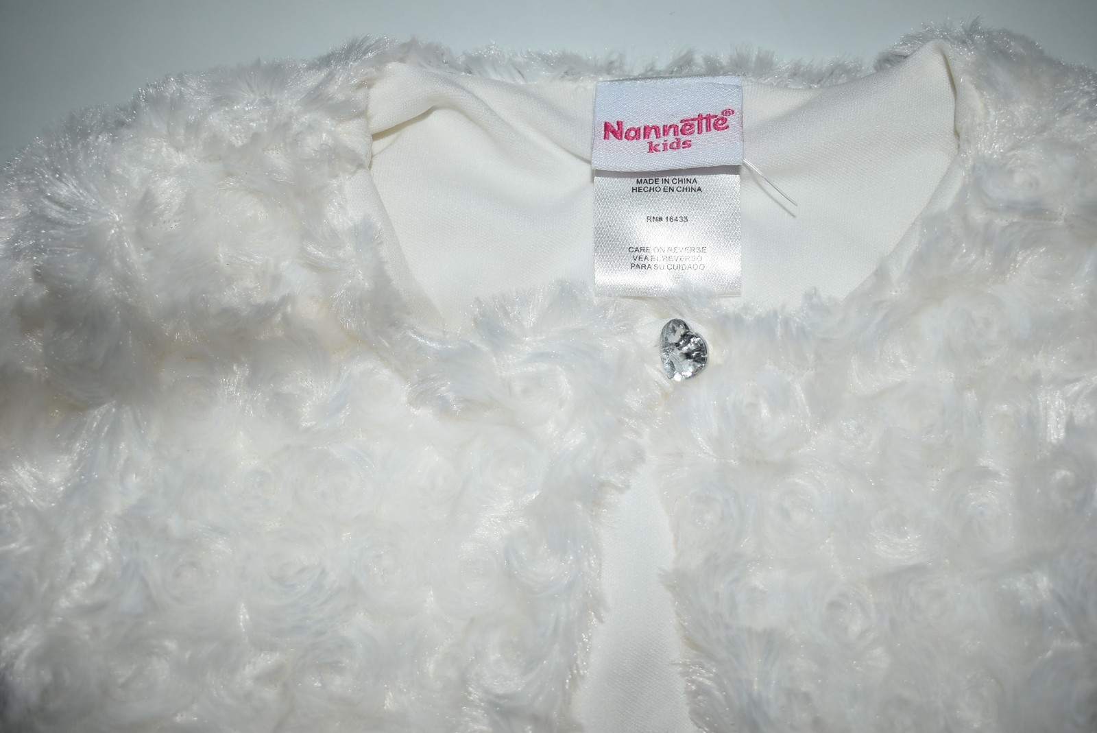 NWT Nannette Kids Toddlers 3T Girls 2-Pc. Set Red Dress Christmas Faux Fur Shrug