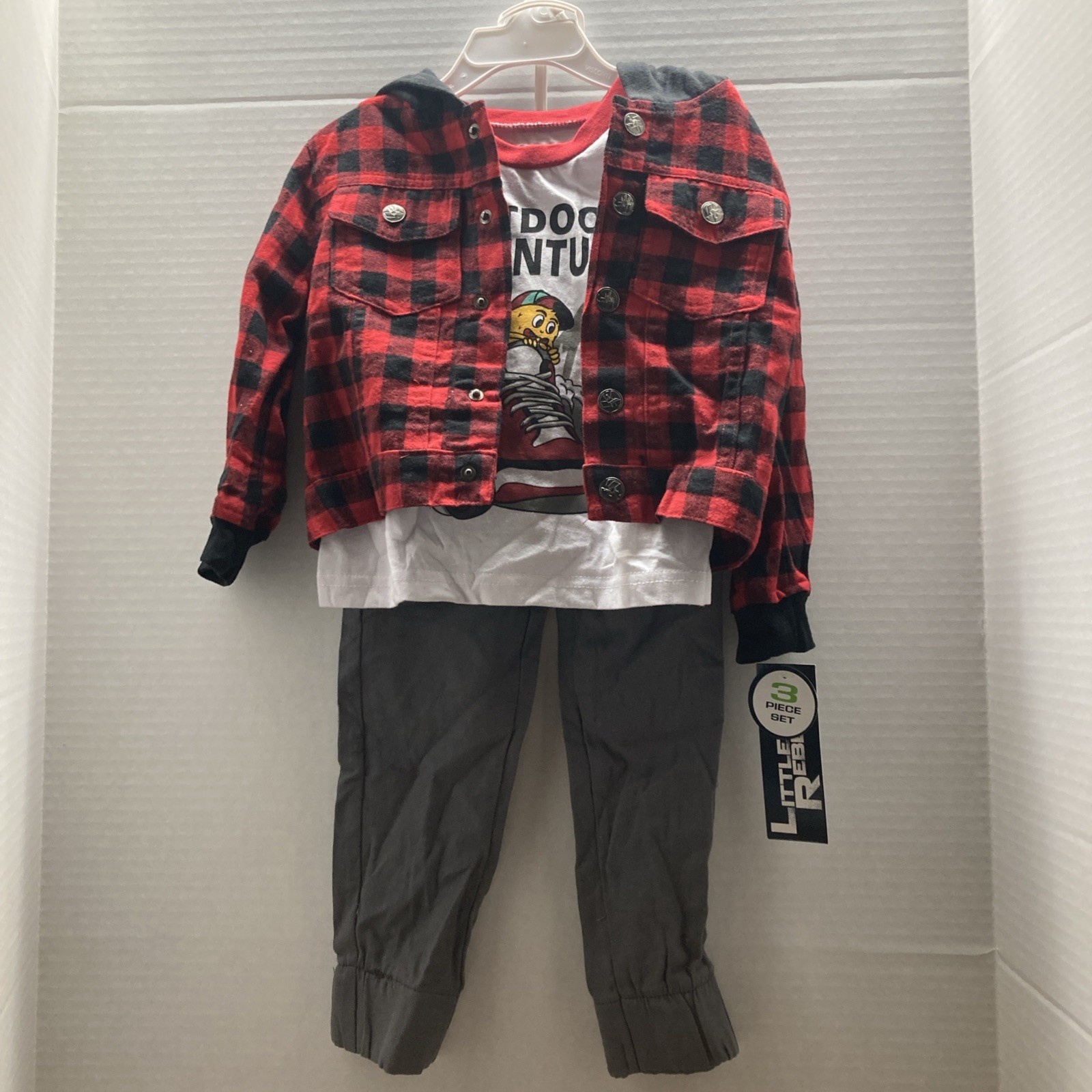Little Rebels 3 Piece Outdoor Adventures Set, Size 2T New