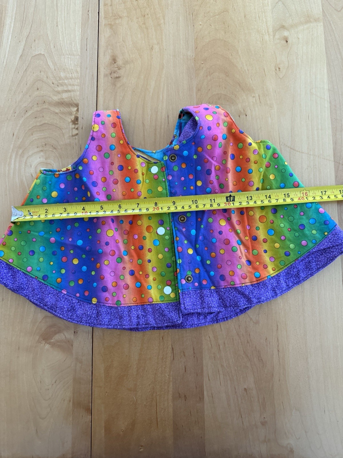 NWOT 3 PC 2 in 1 reversible cap top skirt rainbow puppy kitten handmade see ad