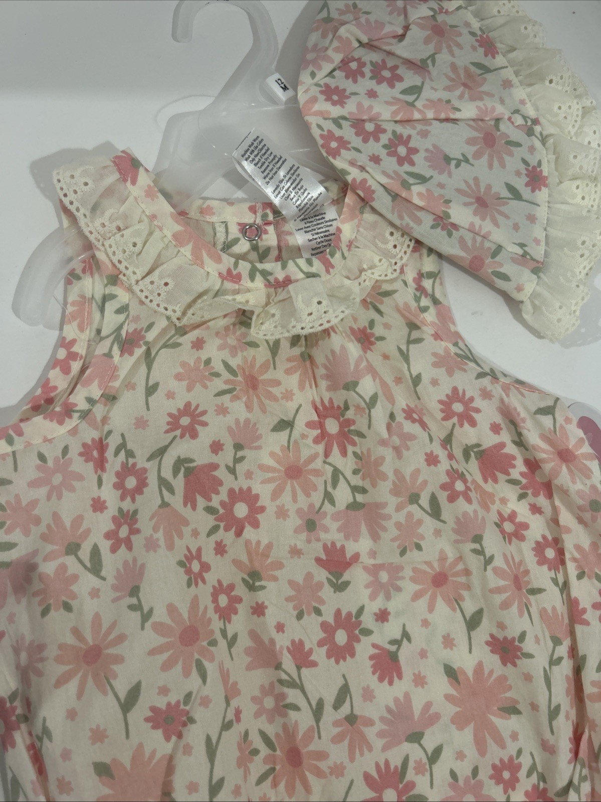 Little Beginnings 12 Months 2pc Romper And Hat