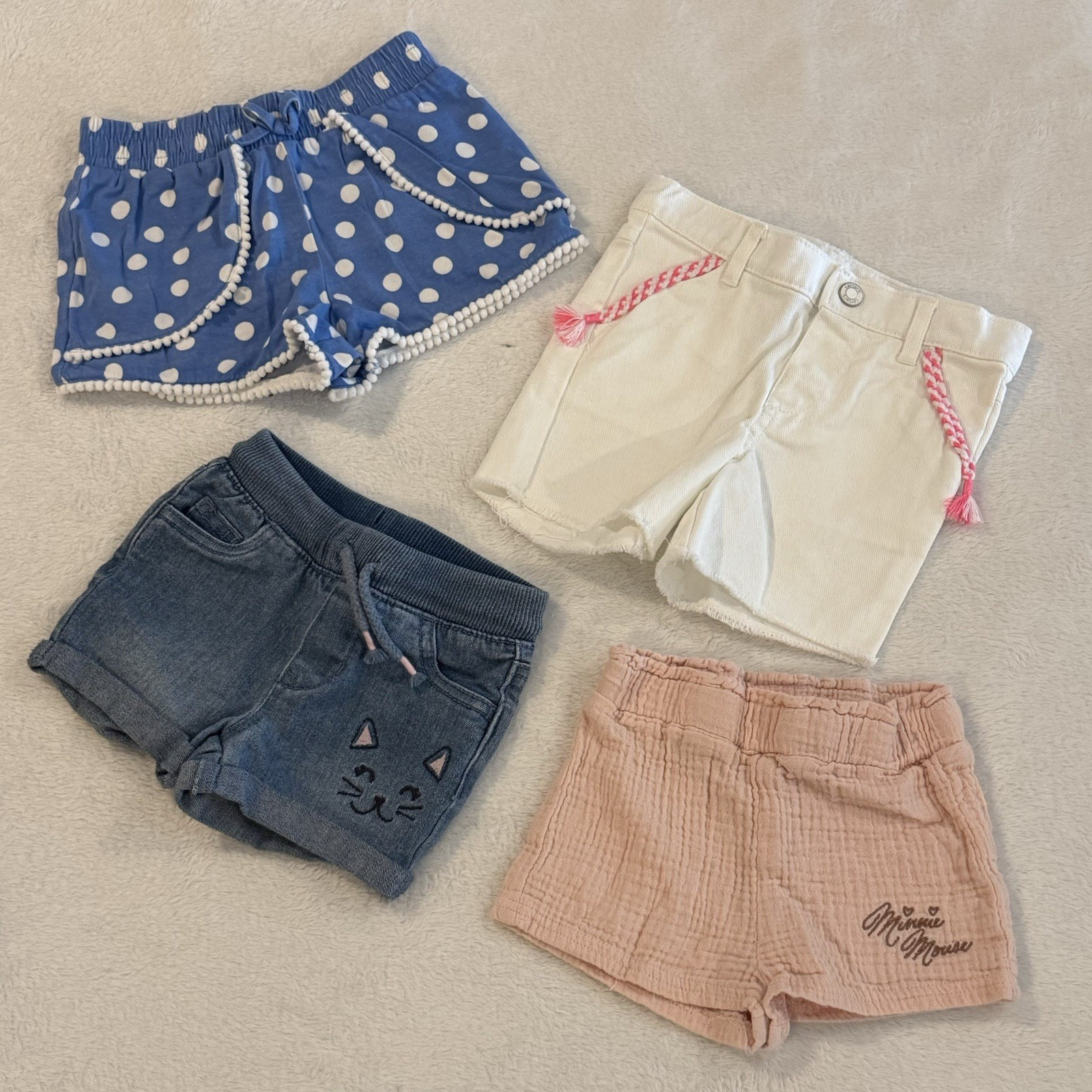 Baby Girl 18M Spring Summer Mixed Lot of 41 Top Shorts Skort Legging OnePc Dress