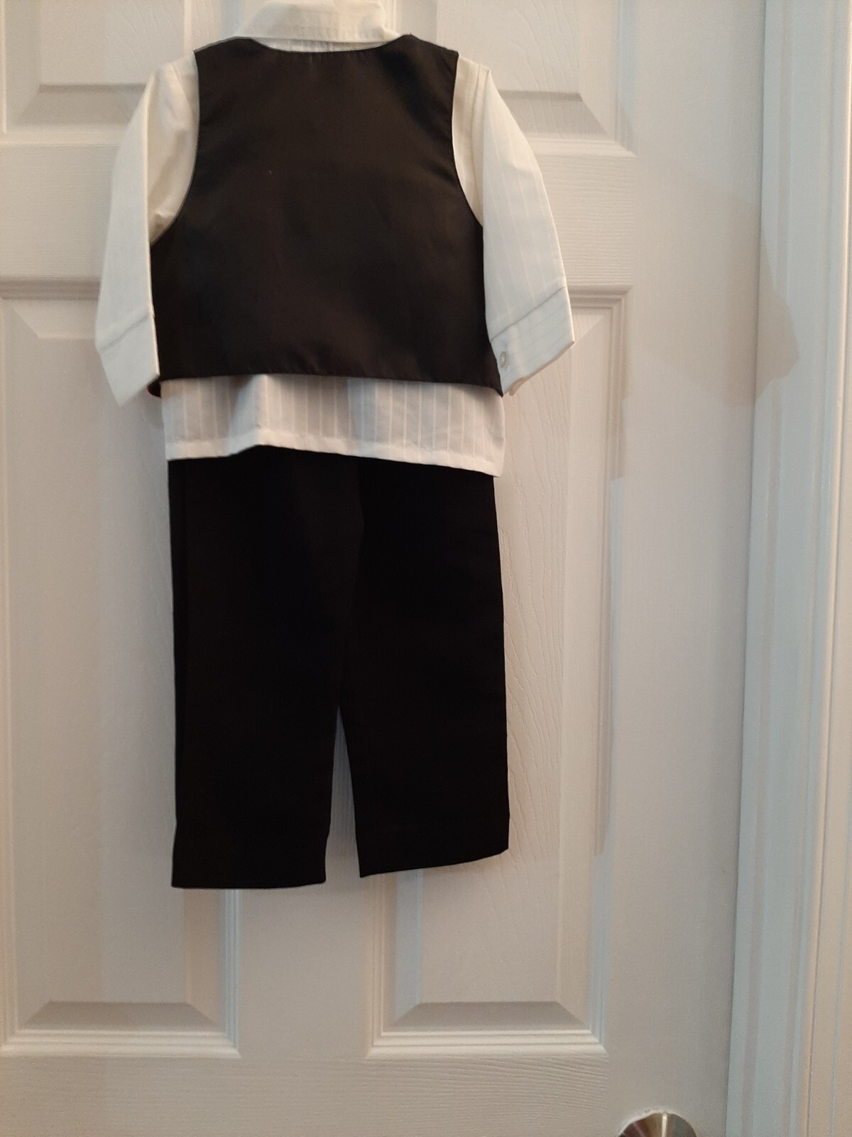 In Design Boys Wear 4 pc Vest Shirt Cipped On Necktie Pants Size 12 Mo Soldier