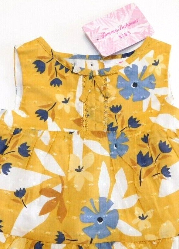 Tommy Bahama Baby Girl 2 Pc Outfit Tank Top Leggings Gold Blue 3-6 Month NEW