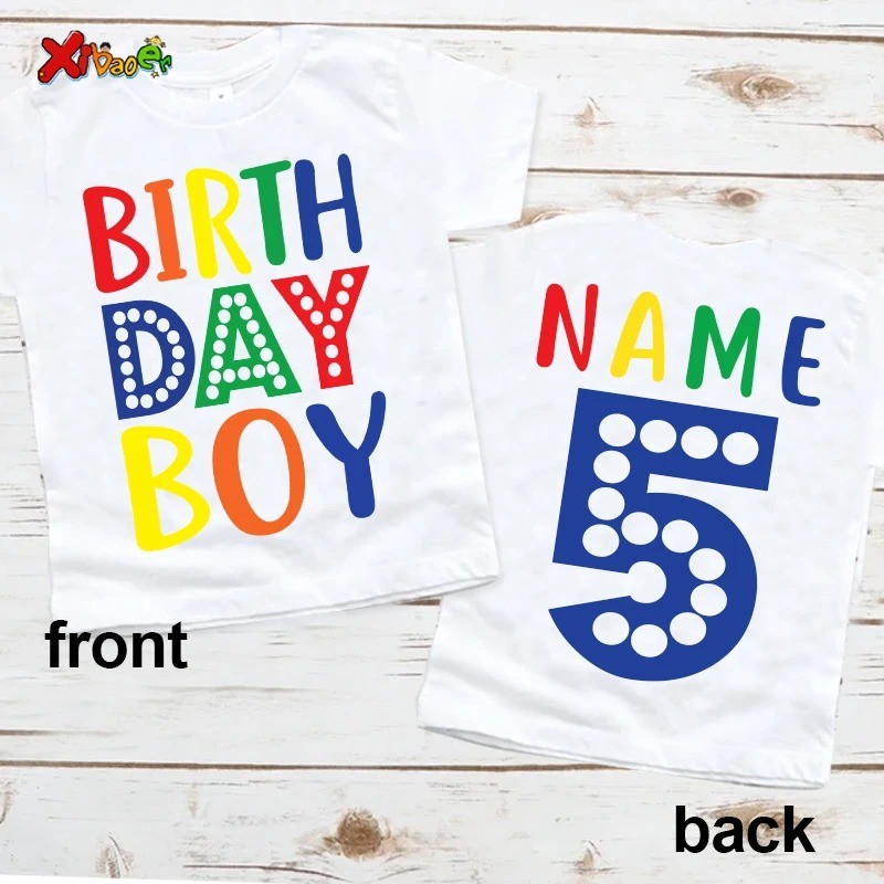 Birthday Custom T-shirt Personalize Tee Gift, Add Name/Age Double-sided Printing