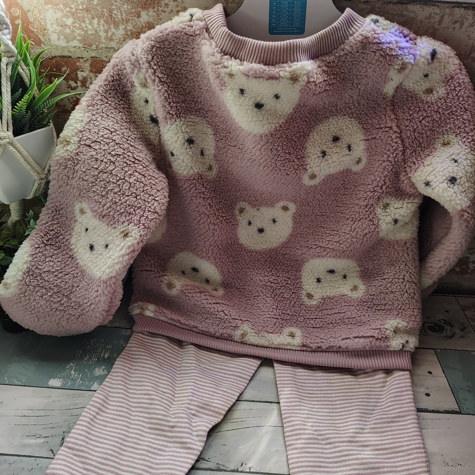 🧸carter’s Unisex 24m 2 Piece Cozy Set Sherpa Top & Cotton Jogger