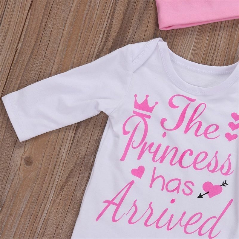 Newborn Baby Girls Clothes Romper Flower Print Pant Hat Headband Outfit New