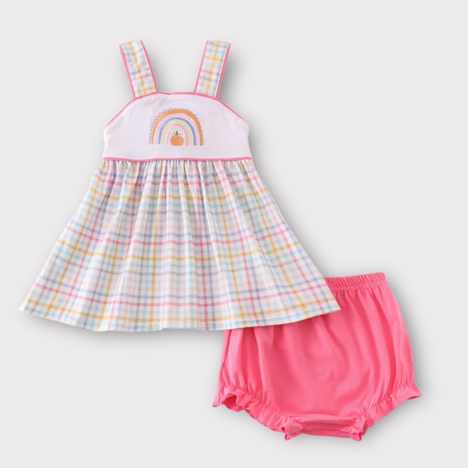 Abby & Evie Sz 3 Embroidered Botique 2 Pc Pumpkin NWT Set