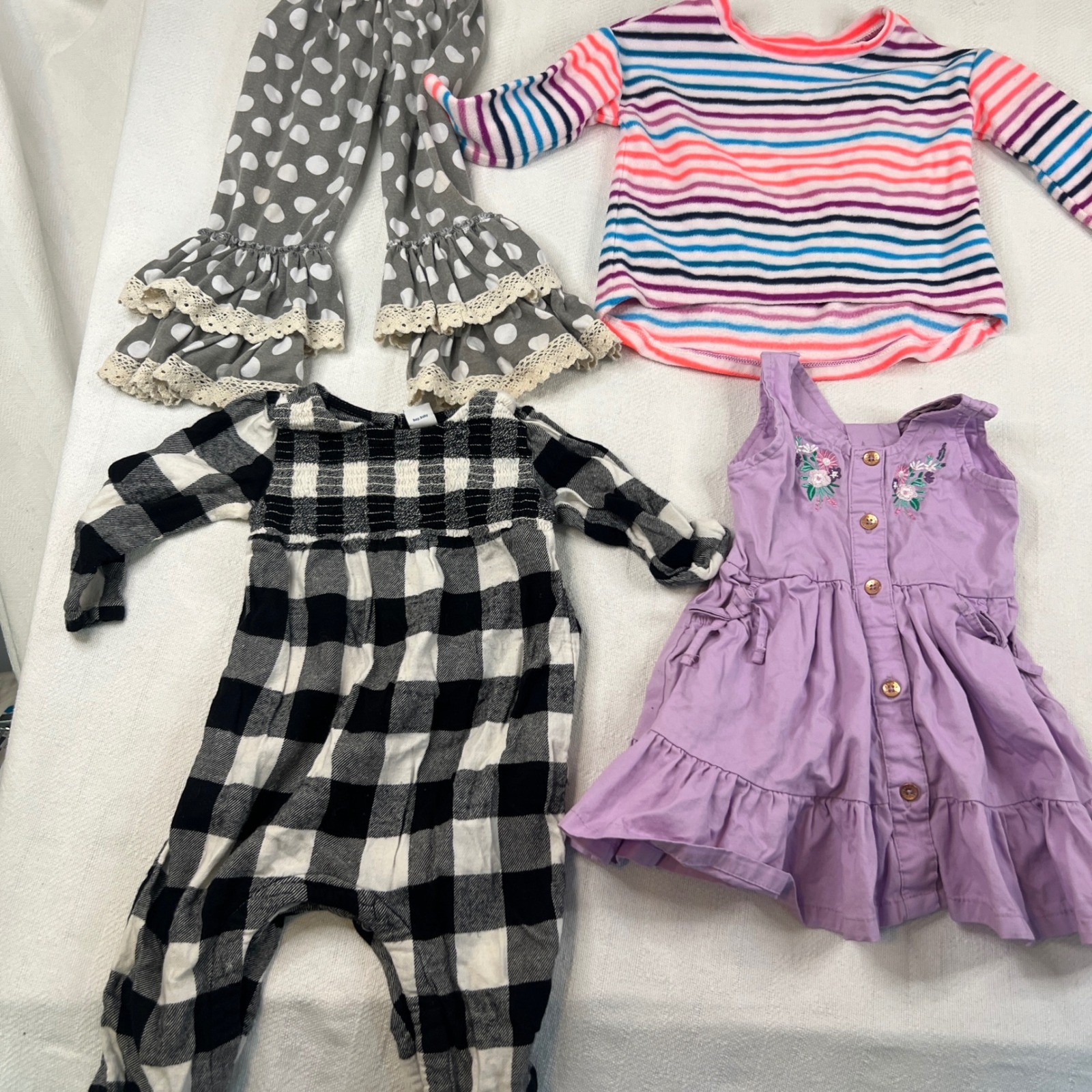Toddler Girls 12-18M Lot Nanette Lepore Dress Old Navy Romper Crazy 8 Top Pants