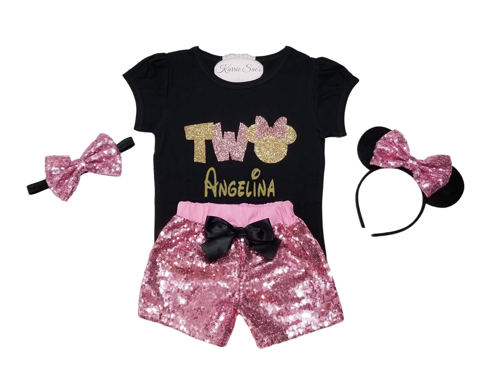 2nd BIRTHDAY MINNIE PERSONALIZED OUTFIT – MINNIE – PINK – MINNIE BIRTHDAY
