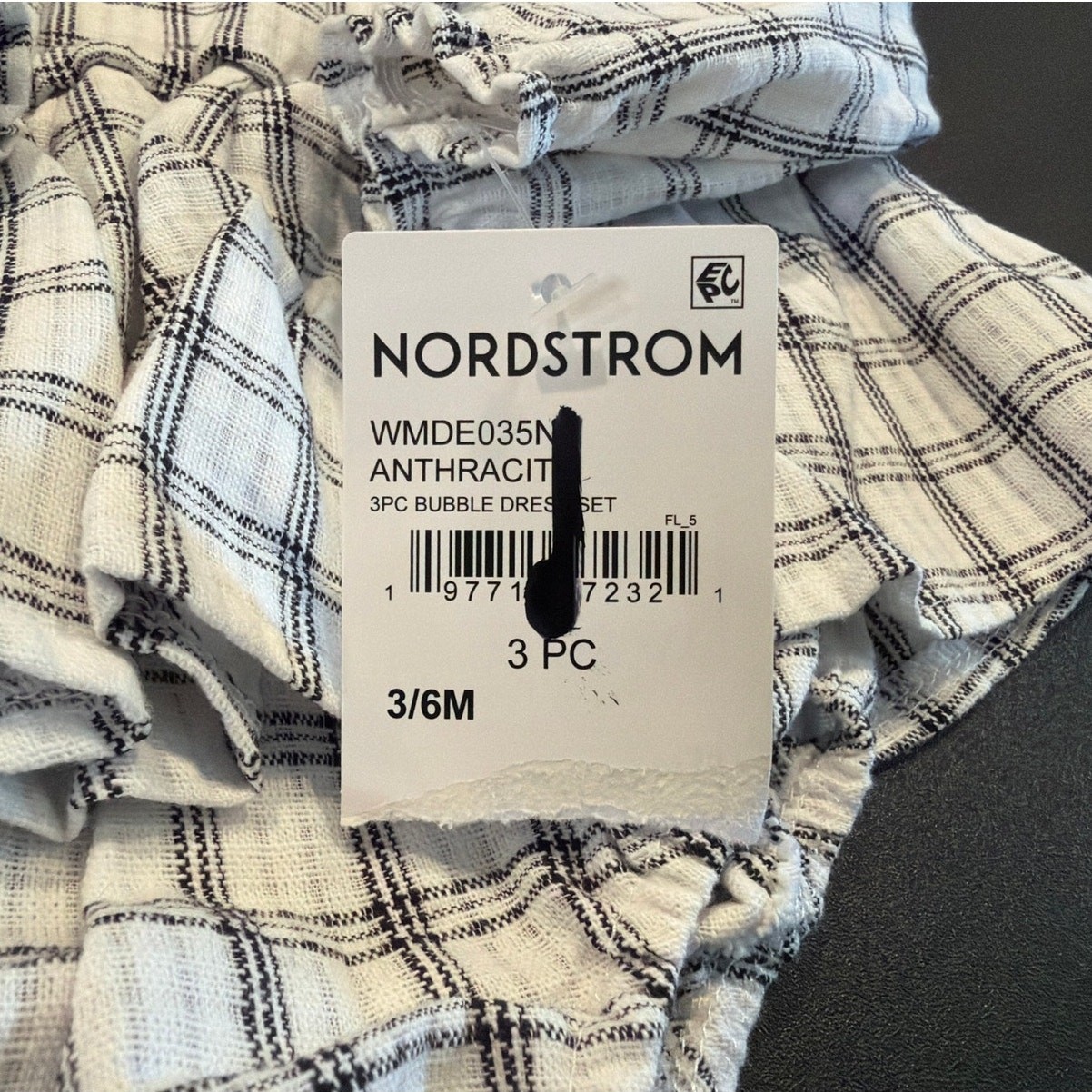 NWT Nicole Miller New York Baby 2-Piece Outfit Set, Black and White, 3–6 Months