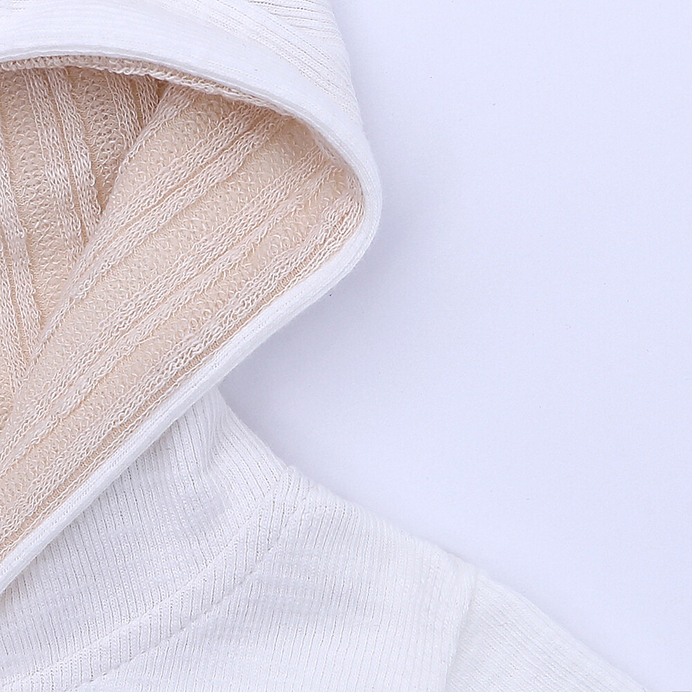 Newborn Infant Bunny Ear Hooded Jumpsuit Cute Babywear Easter Bunny Romper-White