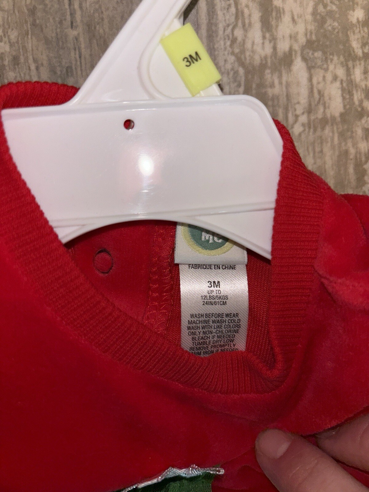NWT Little Me 3 mo Top & Pants Girls Red My 1st Christmas w Metallic Dots Ruffle