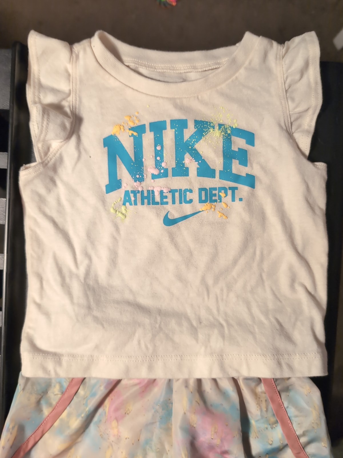Nike Dri Fit Athletic Girls Tie Dye Tempo Shorts Size 12m 12 Month