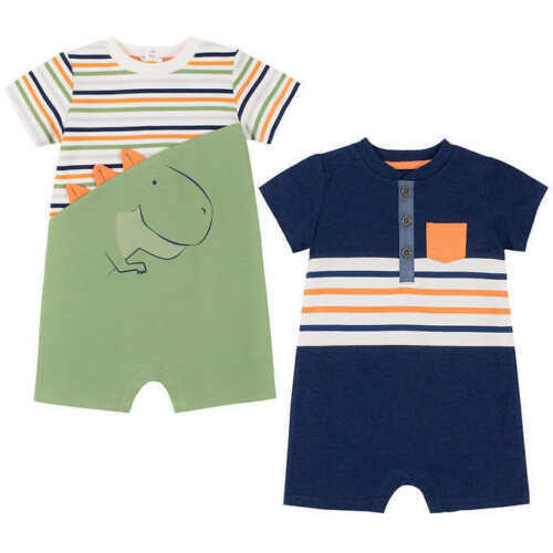 Kids Headquarters ~ Two (2) Piece Romper Set ~ Dinosaurs ~ 6 Months