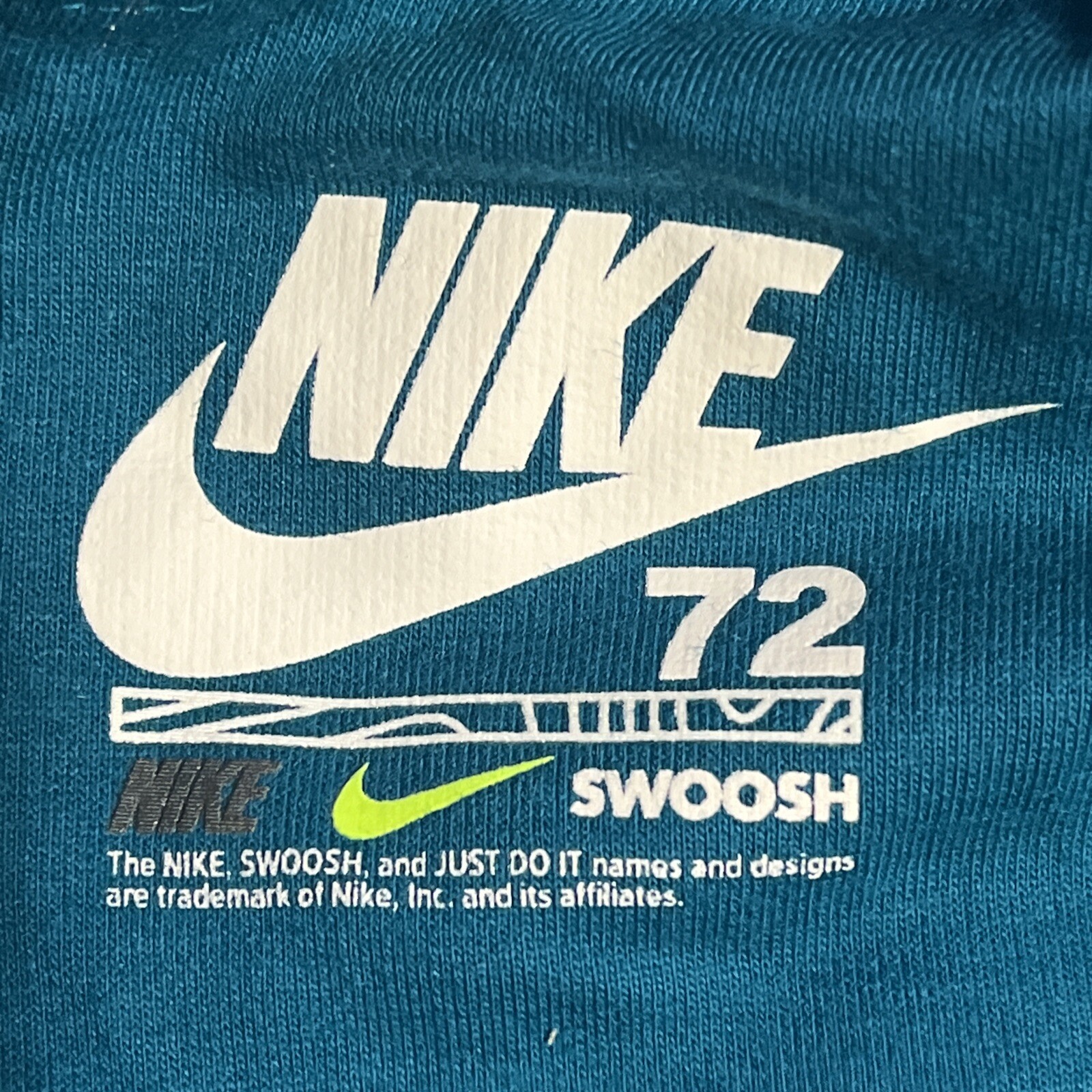 Nike Teal Blue Swoosh 72 Baby Hoodie One Piece- 9 Months -HTF Zip Up 1 Piece EUC